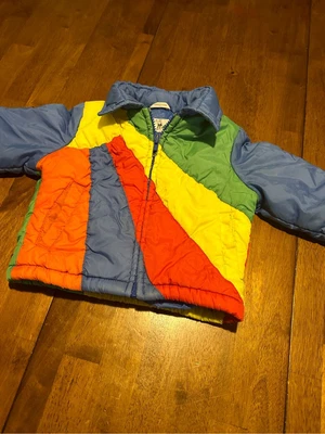 $35 • Buy Vintage 80s Pacific Trail Rainbow Sunburst Ski Snow Jacket Kids Baby Size 18/24m
