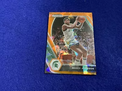 MAGIC JOHNSON 2021-22 Panini Prizm Draft Picks #86 Orange Cracked Ice Prizm • $0.99