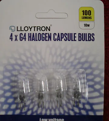 12 X G4 Halogen Capsul Bulbs Low Volt 20 Watt Clear Kitchen Cabinet 2000 Hours • £5.99