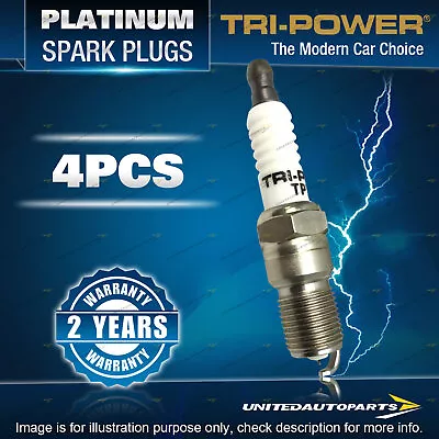 4 X Tri-Power Platinum Spark Plugs For Hyundai I45 ILoad IMax IX35 Sonata 4Cyl • $33.79