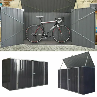 £189.99 • Buy Galvanized Metal Garden Shed Bike Unit Storage Tools Bicycle Storage