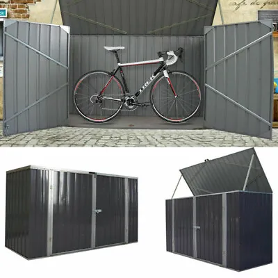 Galvanized Metal Garden Shed Bike Unit Storage Tools Bicycle Storage • £169.99