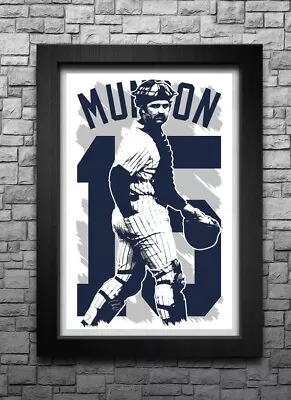 THURMAN MUNSON Art Print/poster NEW YORK YANKEES FREE S&H! JERSEY • $11.99