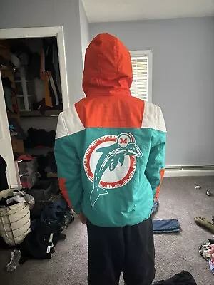 Vintage NFL Miami Dolphins Starter Pro Line Puffer Jacket Size Large • $153