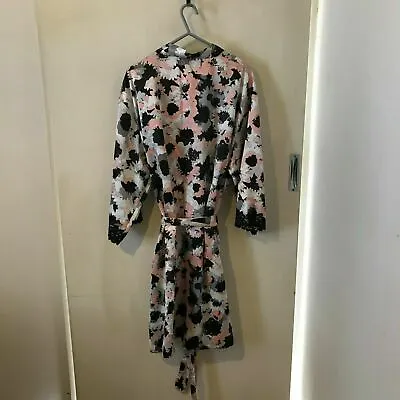$15.99 • Buy Target Multi Coloured Floral Pattern Silky Robe Night Dressing Gown Size L