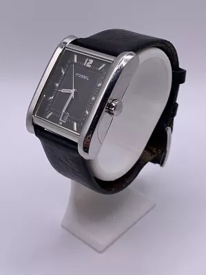 Fossil Arkitekt Men’s Watch FS-4150 Stainless Steel Case Black Leather Band • $27.99