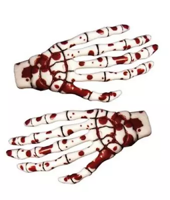 Skeleton Hand Hair Pin Clip Slide Large Barrette Bow Gothic Goth Horror Blood • $12.99