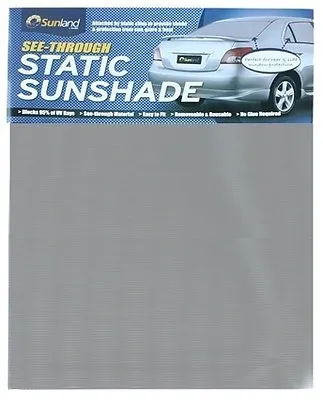 Sunland Grey See Thru Static Cling Window Sun Shade For Car Rear/Side Window • $17.99