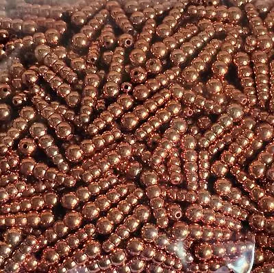 Lot Of (25) Metallic Salmon Red Stacked Beads 3/4  5 Stacked Beads Lure Making!! • $3.99