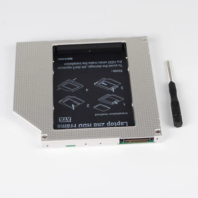 £8.99 • Buy 9.5mm IDE To SATA 2nd HDD SSD Hard Drive Caddy For CD DVD-ROM Optical Drive Bay