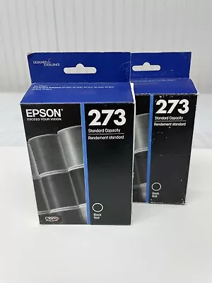 2pc/set Genuine Epson 273 Black Ink Cartridges XP-520 XP-600 XP-620 XP-800 • $9.98