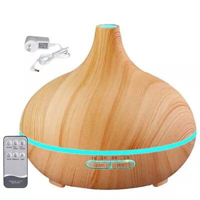 7 LED Light Aromatherapy Diffuser Aroma Essential Oil Air Humidifier Wood Grain • $22.20