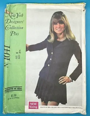 New York Designer Pattern Arlette Of Real  McCalls 1041 Size 8 1960's Vintage • $54.39