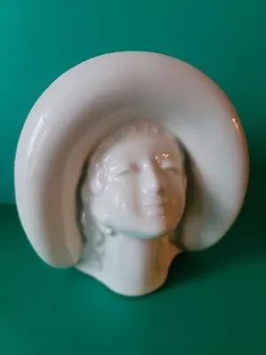£24.49 • Buy Vintage Sarsparilla 1981 Art Deco Style Lady Wall Pocket Head Vase 