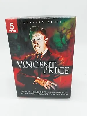 Vincent Price: 5 Movies DVD 2-Disc Set Limited Series Madhouse The Raven NEW • $40