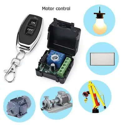 DC12V Relay 1CH Wireless RF Garage Door Remote Control Switch Transmitter • £6.03