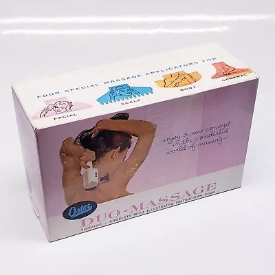 Oster DUO Massage Vibrator 206 Applicators Box Paperwork 1965 Works Vintage • $24.89