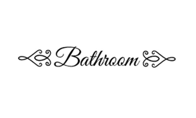 £1.99 • Buy Bathroom Door Sign Vinyl Sticker, Decal Bath Room Door Wall Sticker Curly 1