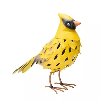 Garden Decor Cardinal Yellow Bird For Outside8Inch Metal Garden Sculptures &... • $39.10