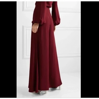 $60 • Buy Staud Ramon Crepe Wide Leg Palazzo Pants Red Size 0 XS, Pre-owned