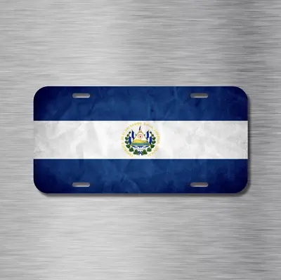 El Salvador Flag Bandera San Salvador Vehicle License Plate Front Auto Tag NEW • $17.99