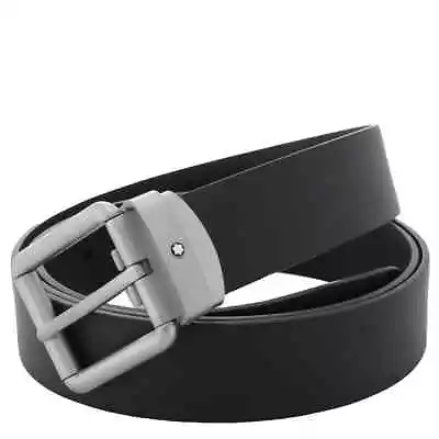 Montblanc Black Leather 30 Mm Adjustable Belt • $210.94
