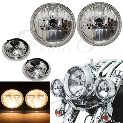 $38.98 • Buy 4-1/2  Auxiliary Spot Fog Passing Light Lamp For Harley Road King Classic FLSTC
