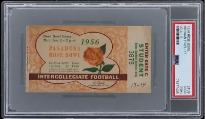 1956 NCAA College Football Rose Bowl UCLA Bruins Vs Michigan State Ticket PSA • $146.25