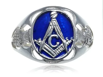 £49.99 • Buy Sterling Silver Masonic Thistle Ring & Gift Box