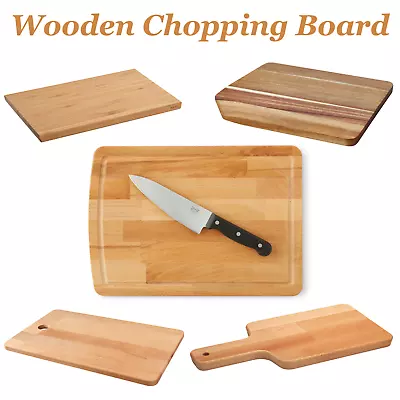 Bamboo Chopping Board Large Wooden Chopping Food Cutting Serving Kitchen Boards • £27.99