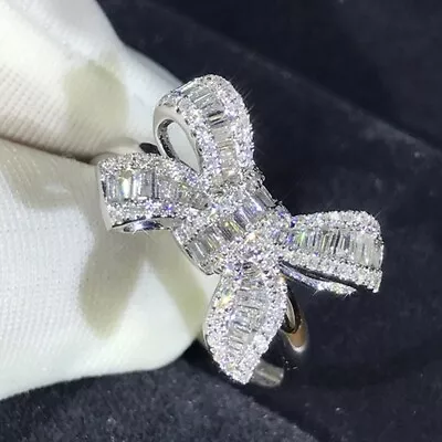 $3.23 • Buy Luxury Jewelry Engagement 925 Silver Ring Cubic Zircon Women Gift Sz 6-10