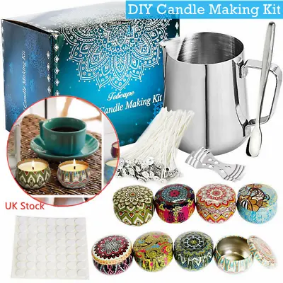 £19.99 • Buy DIY Candle Making Kit Candles Craft Making Wicks Jars Pouring Candle Tins Gifts