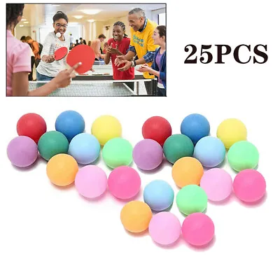 $11.09 • Buy 25Pcs/Pack Colored Pong Balls Aunt Sally 40mm Entertainment Table Tennis Balls**