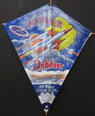 Vintage Large Plastic Hi-flier Color Glow Orbiteer Kite • $34.99