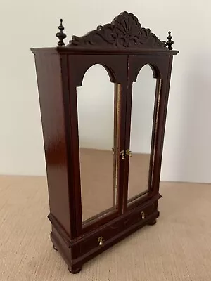 Vtg Bespaq Dollhouse Miniature Victorian Mahogany Mirrored Armoire Dresser Chest • $89.99