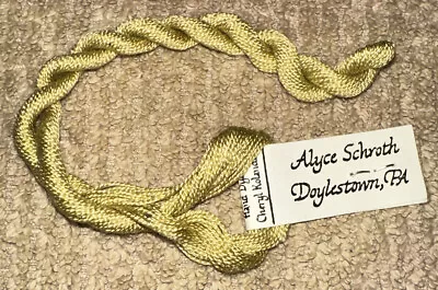 Vintage Alyce Schroth Hand Dyed Spun Silk 20yds Lt. Green Embroidery Floss • $9.97