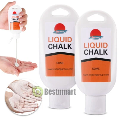 $12.75 • Buy 2x 50mL Liquid Chalk Gym Lifting Power Hand Grip Rock Climbing Dries In Seconds 