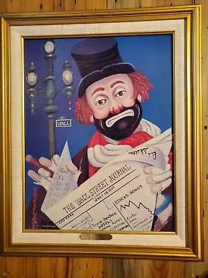 Red Skelton Oil On Canvas Lithograph The Financier  1987 COA 2069 • $200