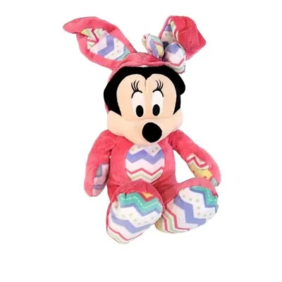 Disney Store Minnie Mouse Easter Bunny Outfit Pliush Stuffed Animals 18  Tall Wi • $9.99