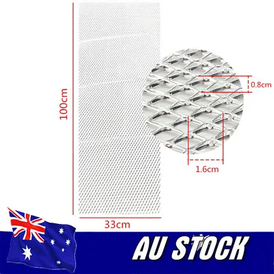 1pc 0.31 ×0.63  Universal Silver Aluminium Rhombus Car Tuning Grille Mesh Vent • $24.60