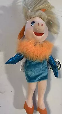 Nanco Jim Henson Miss Piggy Plush Muppets Doll Blue & Orange Dress Pearls 12  • $14.17