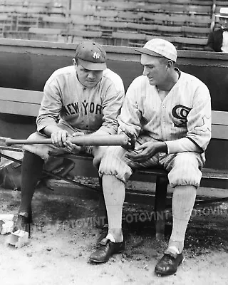 BABE RUTH & SHOELESS JOE JACKSON 8x10 Photo Picture YANKEES WHITE SOX (B14) • $5.95