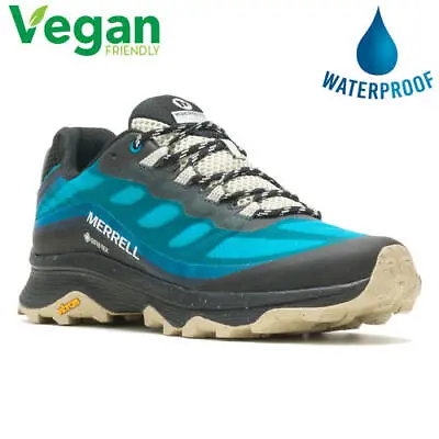 Merrell Moab Speed GTX Mens Blue Waterproof Vegan Walking Shoes Size 8-13 • £84.99