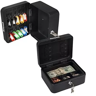 - 6111 Convertible Steel Cash And Security Box With Key Lock Black • $40.58