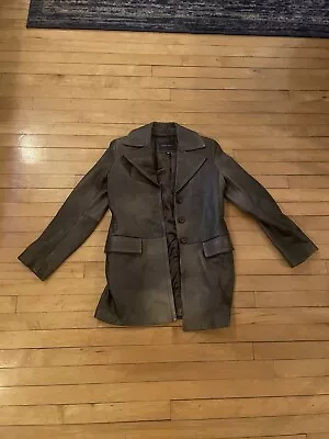 Vintage Banana Republic Women's XS Brown Suede Leather 3 Button Blazer Jacket • $39.99
