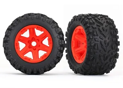 Traxxas Talon EXT 3.8  Tires Orange Wheels For New E-Revo Brushless - TRA8672A • $39.95