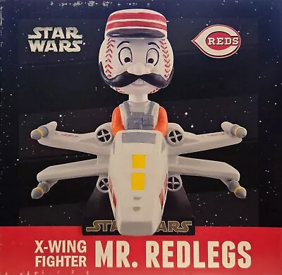 Cincinnati Reds - Star Wars Mr. Redlegs X-WING Fighter 2016 Bobble Head! NIB SGA • $17