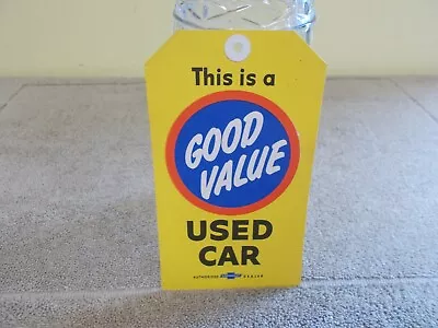 Vtg Nos Chevrolet Dealer Ok Good Value Copyright 1949  Warranty Tag • $31.35