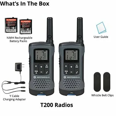 Motorola Talkabout T200 Walkie Talkie 2 Pack Set 20 Mile Two Way Radio Package • $99