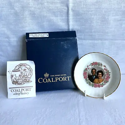 Vintage Coalport The Royal Ruby Wedding 40th Anniversary Bone China Tray Boxed • £7.50